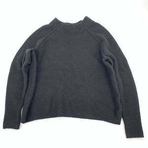 Free People Mock Neck Pullover Knit Sweater Size Small Womens Solid Black S FP